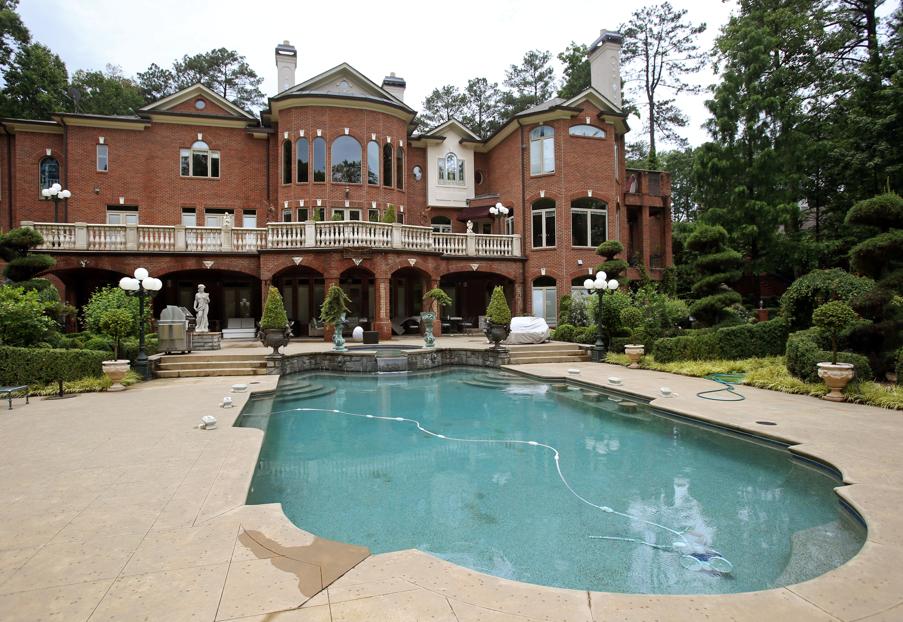 Swimming pool and the back view